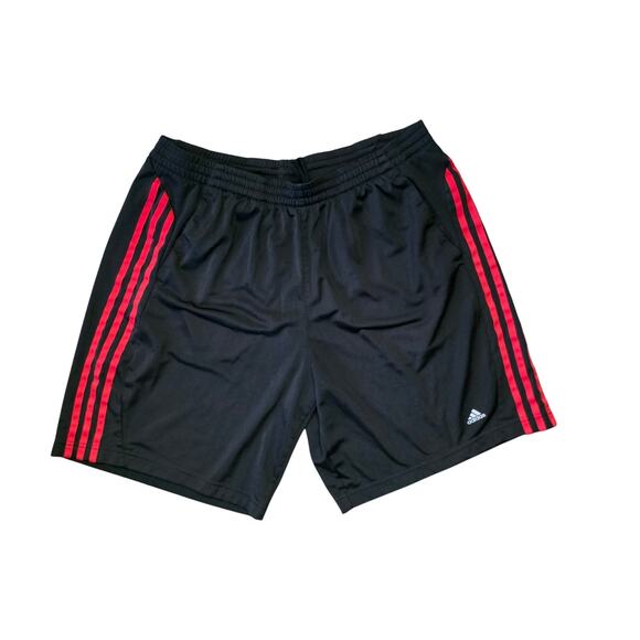 adidas Other - adidas Climalite Basketball Shorts Men’s Large Black Red 3-Stripe Pockets